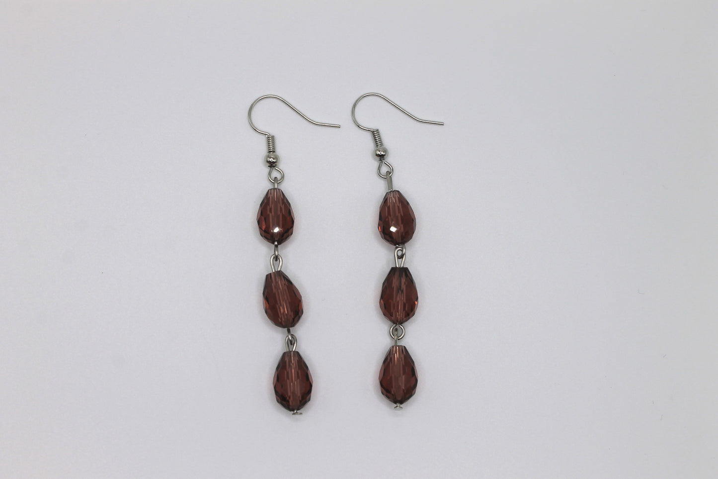 Purple Raindrop Earrings