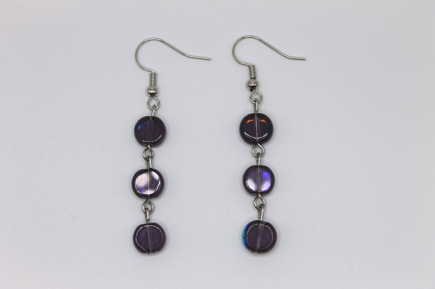 Purple Drop Earrings