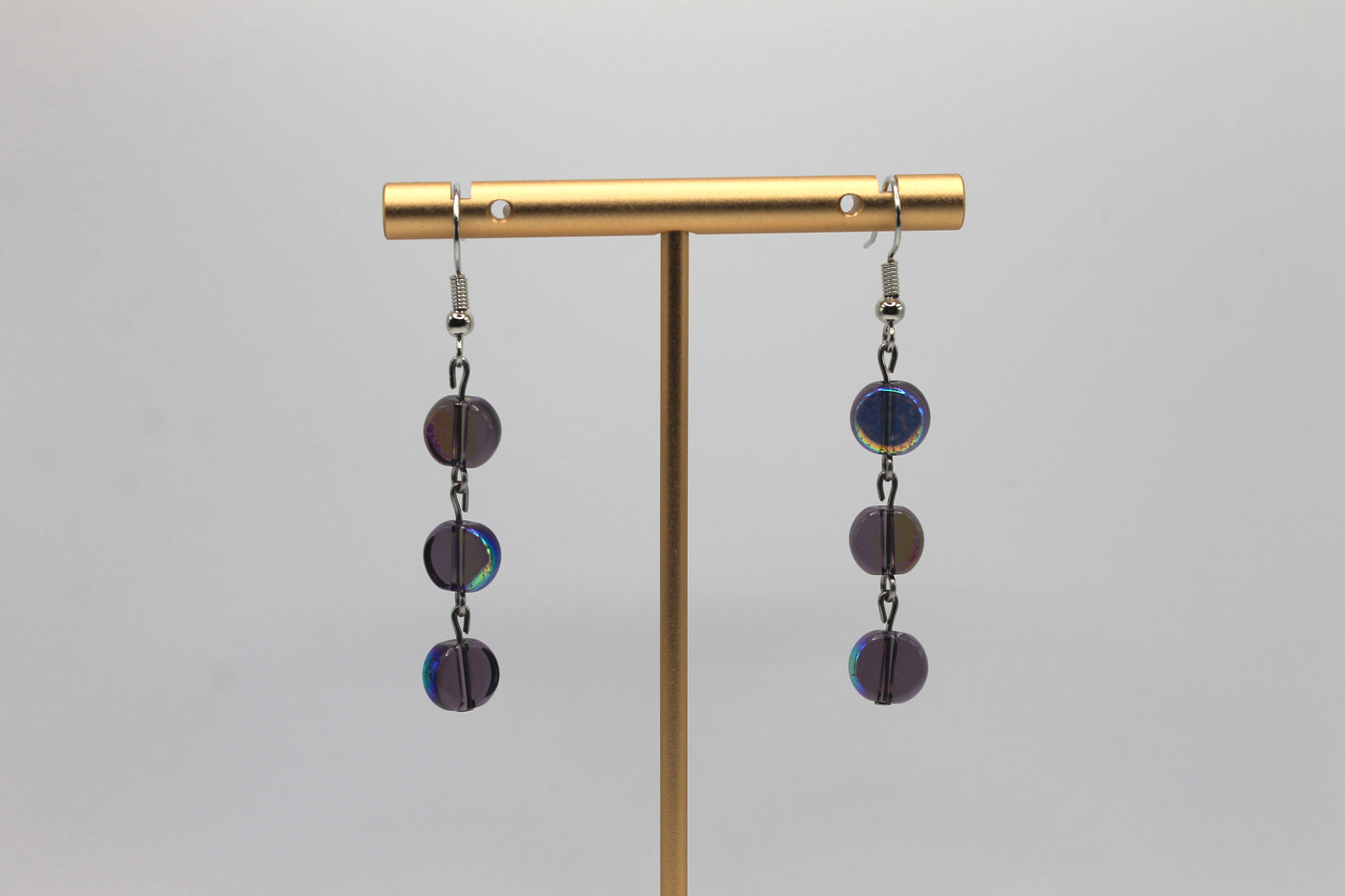 Purple Drop Earrings