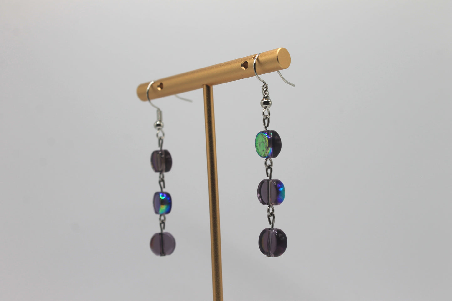 Purple Drop Earrings