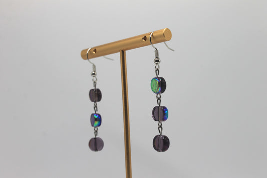 Purple Drop Earrings