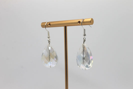 Glass Crystal Teardrop Earrings