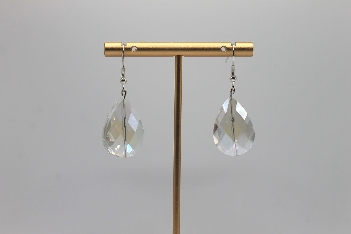 Glass Crystal Teardrop Earrings