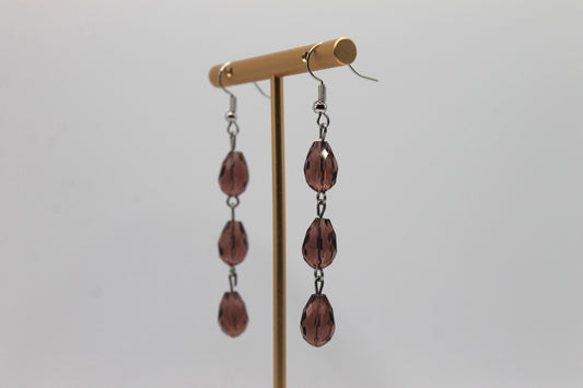 Purple Raindrop Earrings