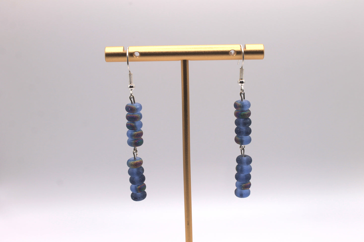 Stacked Blue Earrings