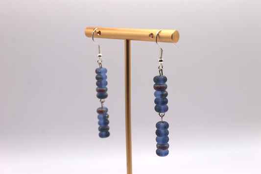 Stacked Blue Earrings