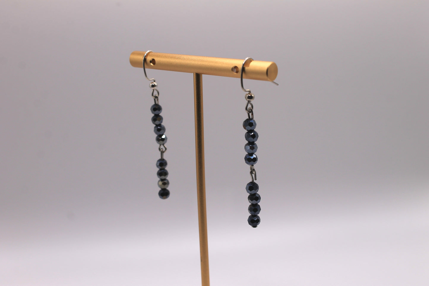 Seed Bead Sparkle Earrings Earrings, Black