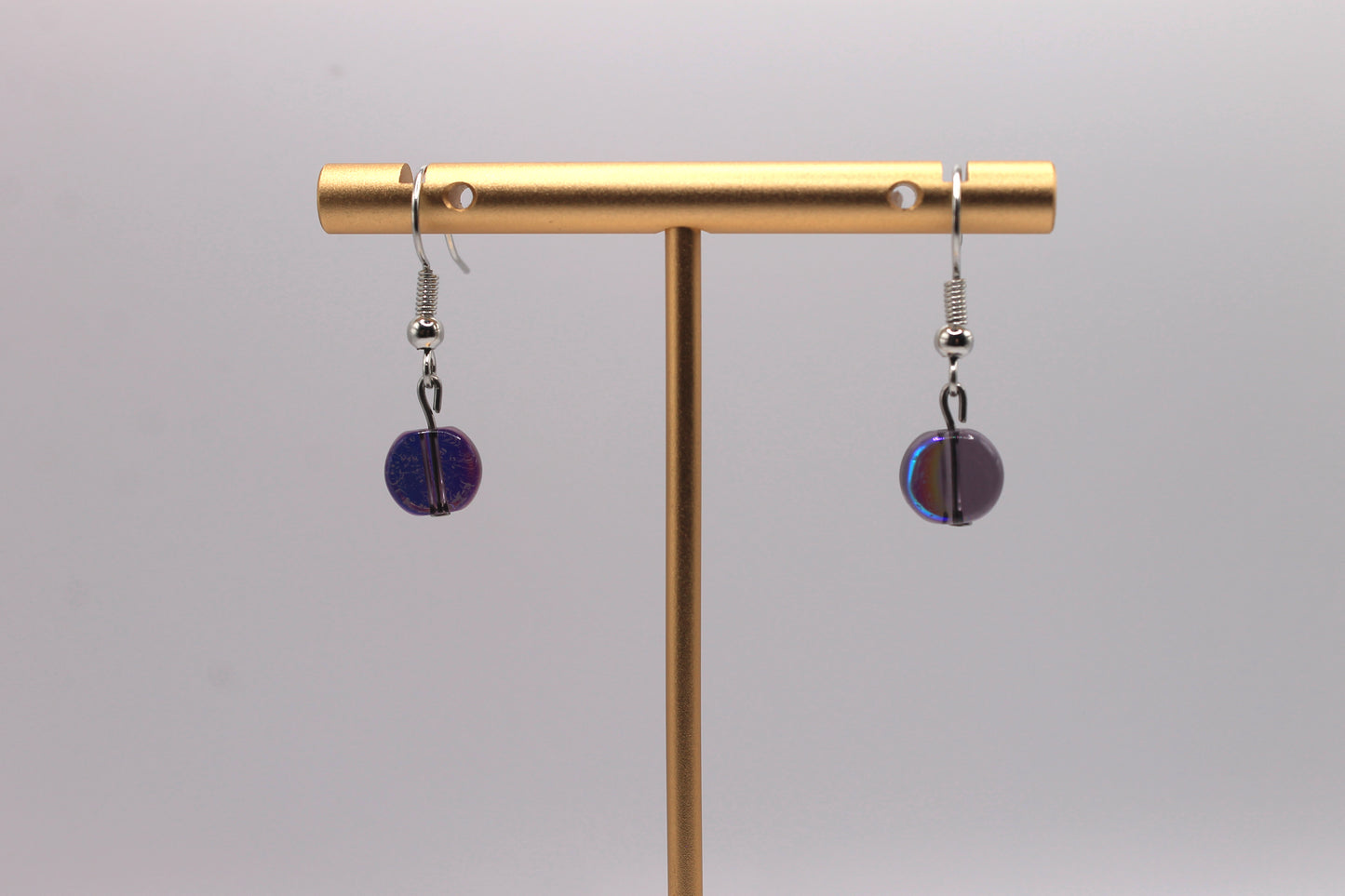 Purple Dot Earrings