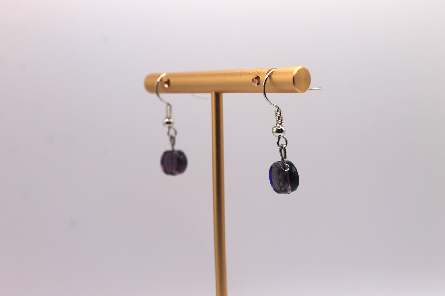 Purple Dot Earrings