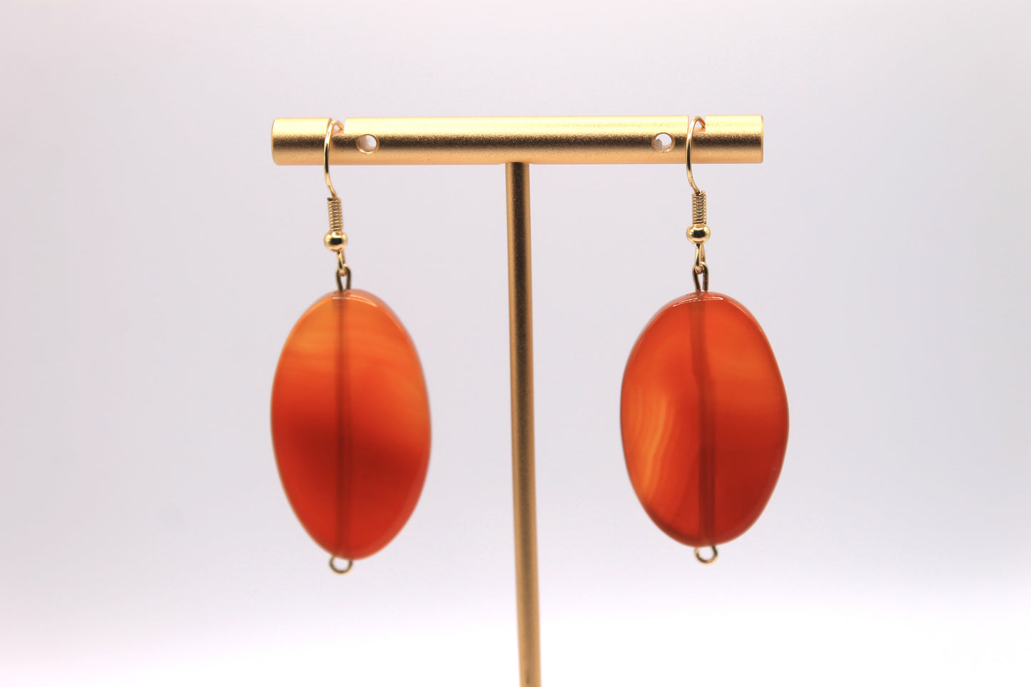 Agate Earrings, Red