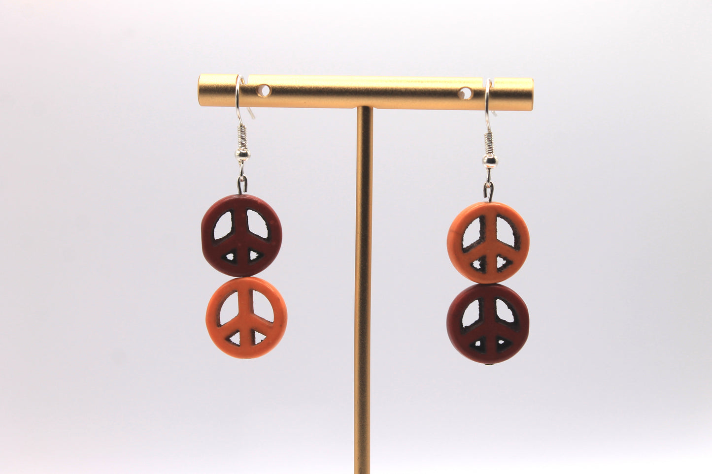 Mismatched Peace Sign Earrings