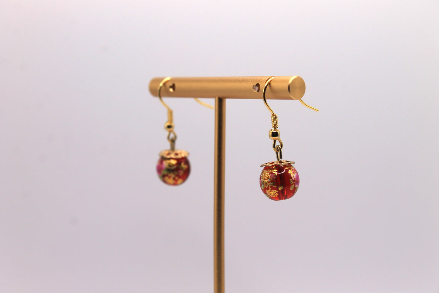 Gold Foil Flower Earrings