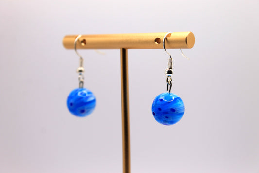 Millefiori Blue Earrings