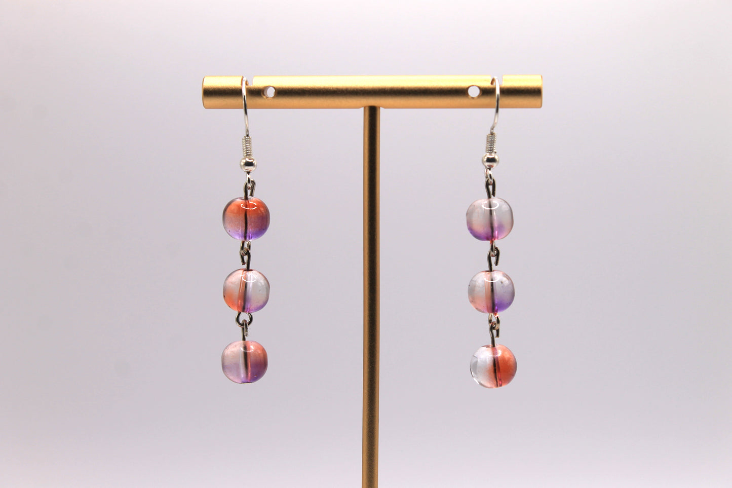 Spray Painted Glass Earrings