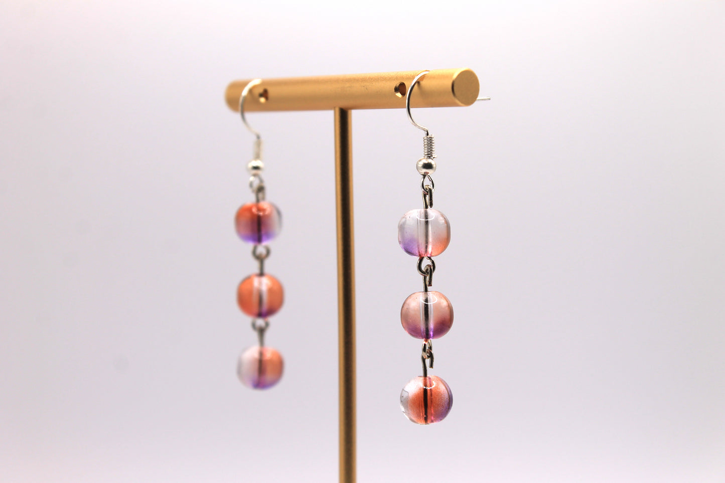 Spray Painted Glass Earrings