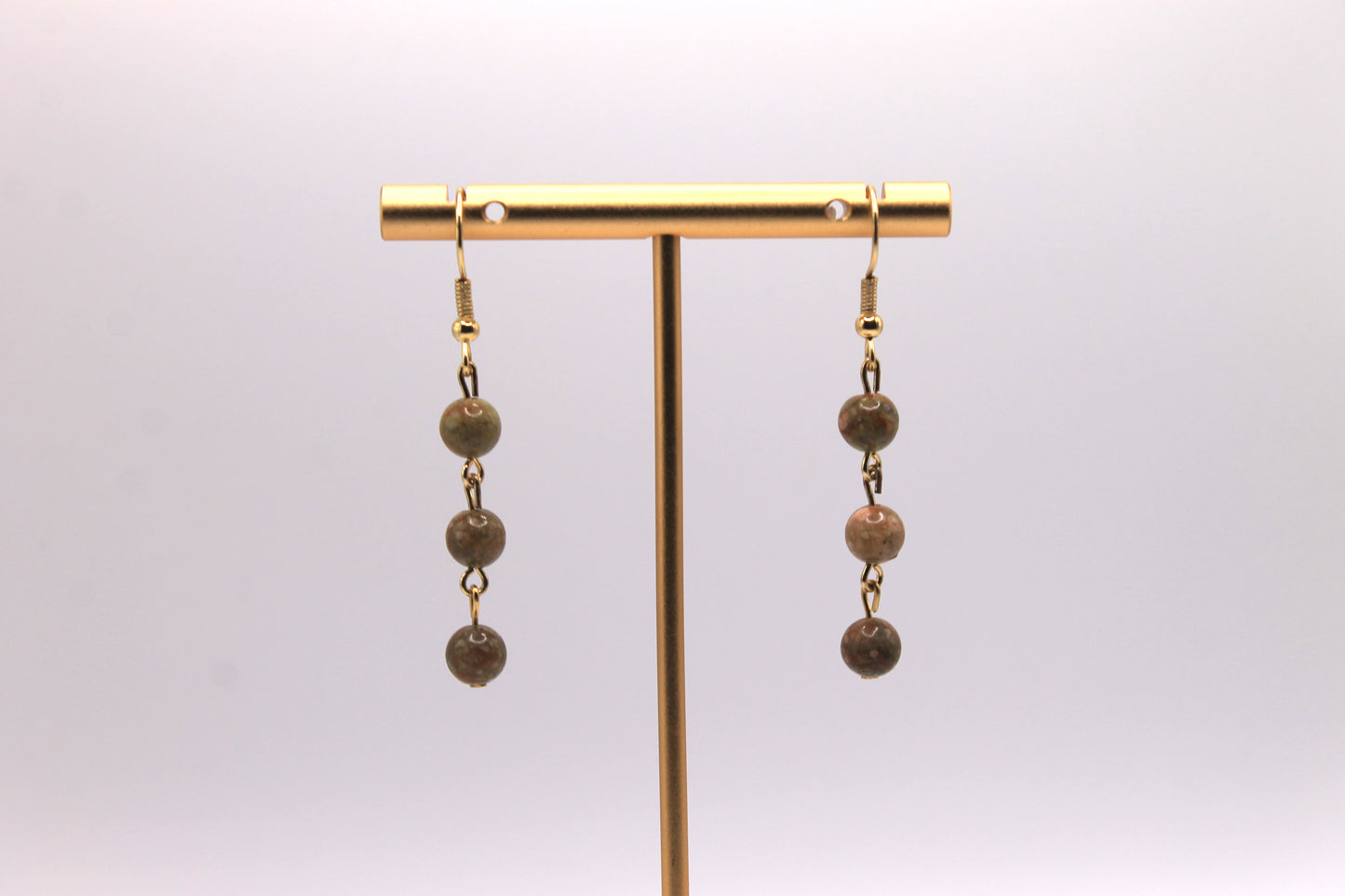 Gold Stone Earrings