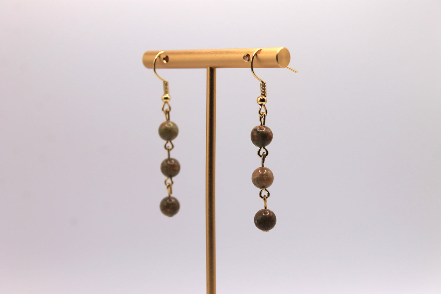 Gold Stone Earrings