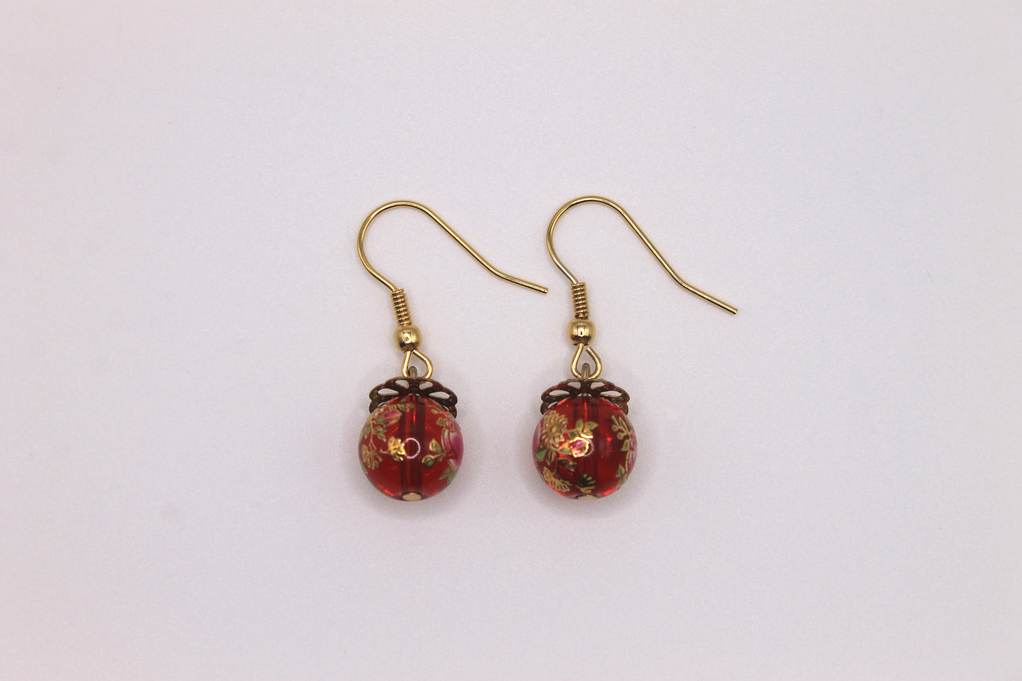 Gold Foil Flower Earrings