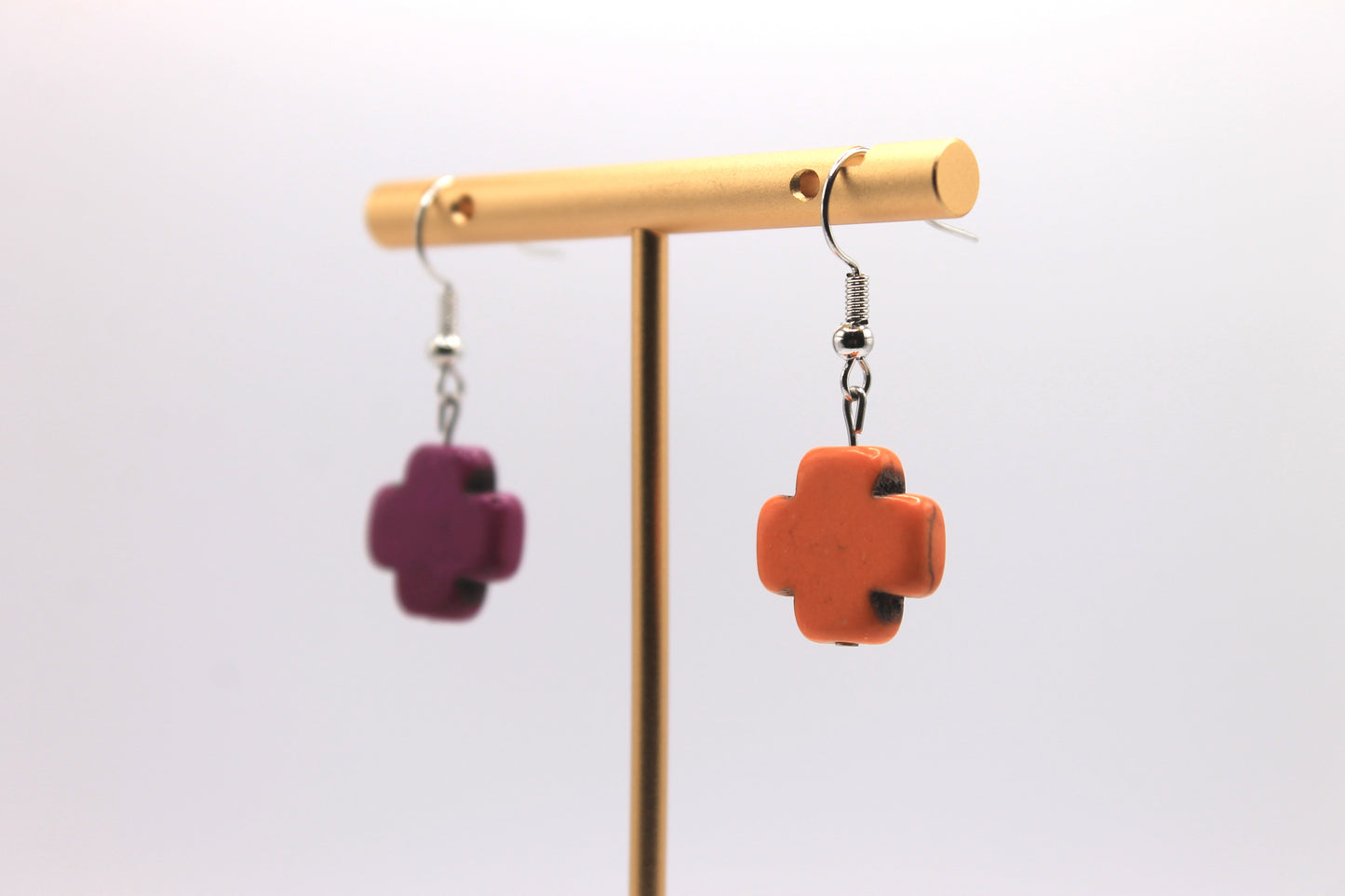 Cross Earrings, Mismatched