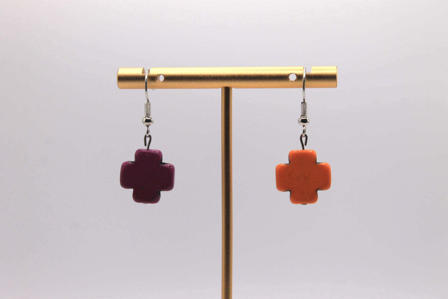 Cross Earrings, Mismatched