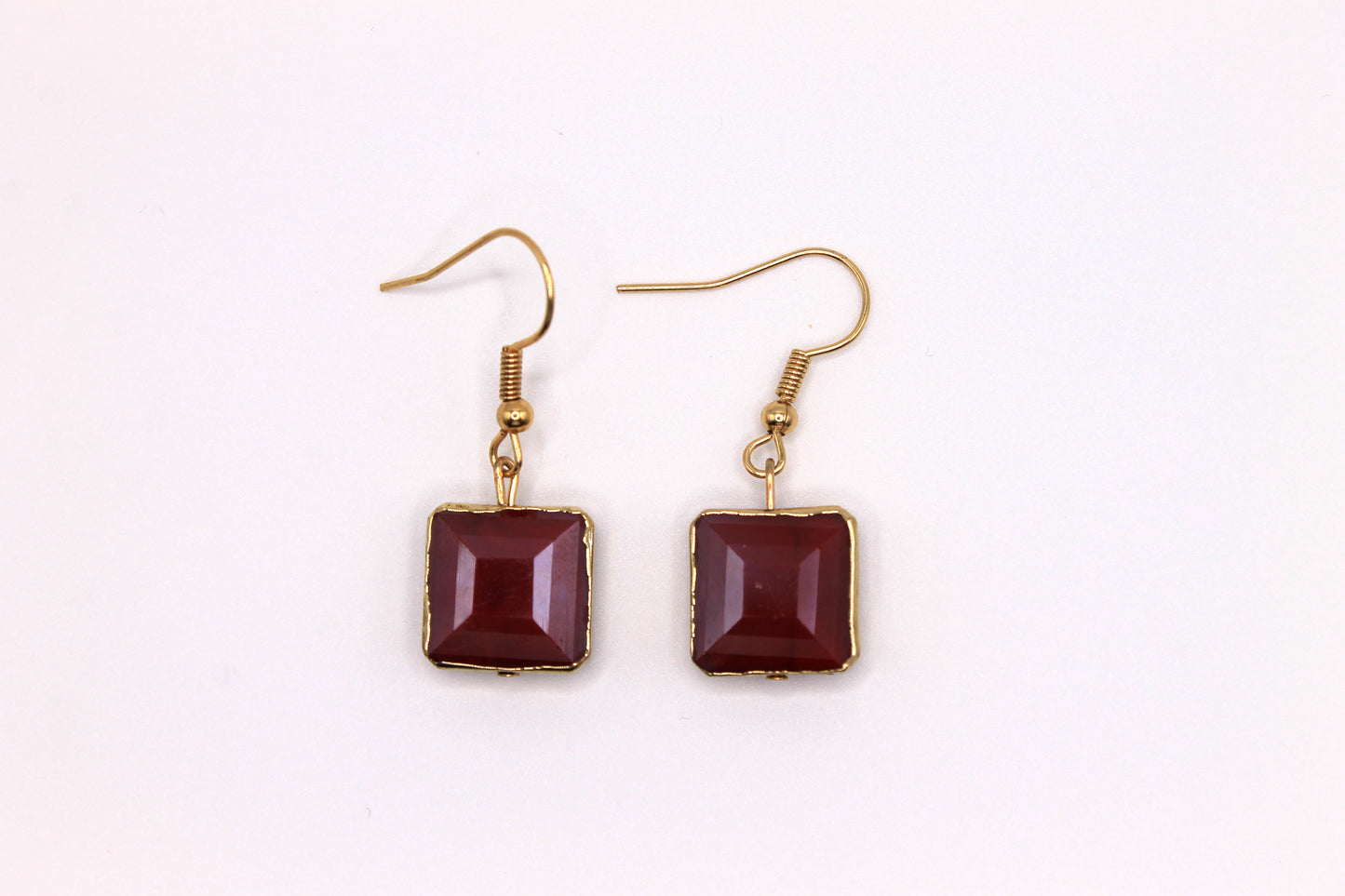 Red Glass Earrings